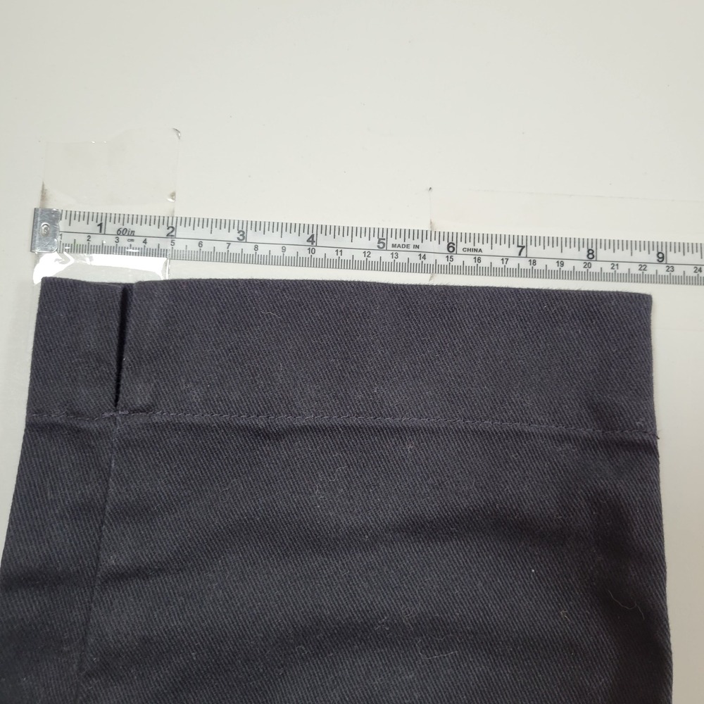 Eddie Bauer Crop Pants Womens 10 Navy Blue Excellent Cotton Twill Straight Leg - Picture 7 of 10